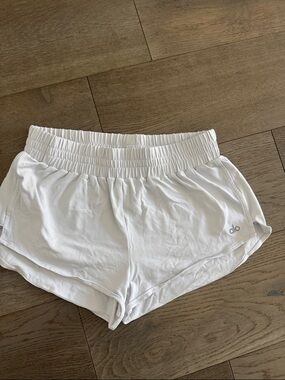 ALO Yoga White High-Waist Athletic Shorts